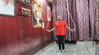 Backward Single Bounce (Rope Skipping)
