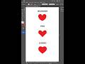 Adobe Illustrator 2026 - Draw perfect shape of ❤️ Step by step #adobe #illustrator ##shorts