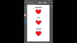 Adobe Illustrator 2026 - Draw perfect shape of ❤️  Step by step #adobe #illustrator ##shorts