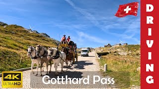 Driving in Switzerland 20: Gotthard Pass (Tremola, historic cobblestone road) 4K 60fps