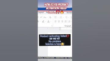 How to fix product activation failed error of MS excel, word or pwerpoint ⁉️✅️ #shorts #shortsfeed