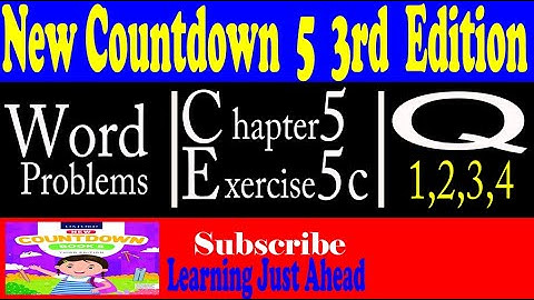 Ch.5 || Ex.5C || Q.1,2,3,4 || Word Problems || New Countdown 5 || 3rd Edition