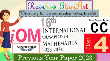 iOM 2023 | Class 4 | SilverZone | Maths Olympiad |#mathsolympiad #imo #iom #silverzone #sofolympiads