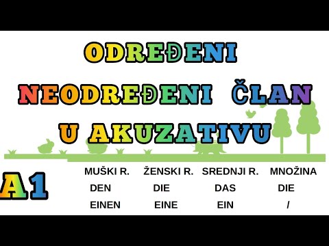 A1 LEKCIJA 10 ● ODREDJENI I NEODREDJENI CLAN U AKUZATIVU