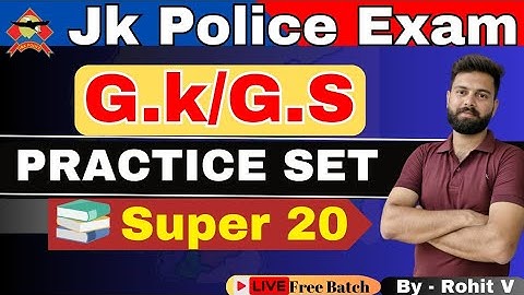 Jkp Constable Question || jkp gk mock test , practice questions  by Rohit verma