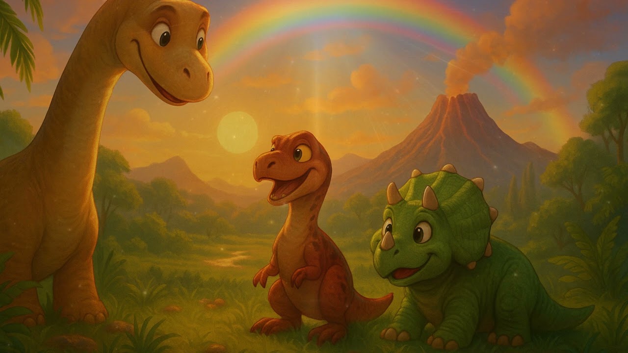 🦕In einem Land vor unserer Zeit🦕 Eine Gute-Nacht-Geschichte über Dinosaurier, Freundschaft und Mut🦕