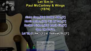 Let 'Em In - Paul McCartney & Wings (1976) (Karaoke Sing-A-Long Lyrics & Guitar Chords) #oldies