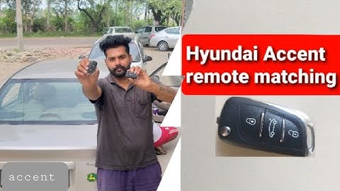 Hyundai accent 2 button remote matching
