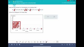 ALEKS: Constructing a histogram for numerical data