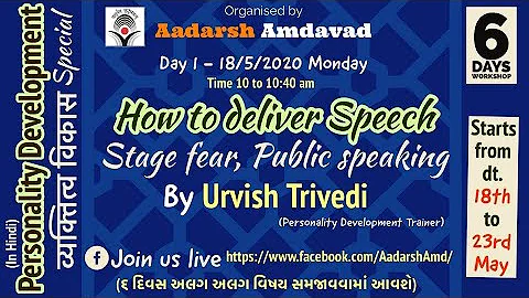 How to Deliver Speech By Urvish Trivedi