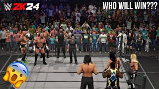 WWE 2K24 - Roman Reigns & Batista & Triple H vs. Big E & Rollins & Khali & Ziggler - PS4