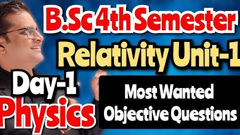 B.Sc 4th Semester Physics Objective Questions! Day-1 #bedkdian #4thsemester
