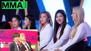 ITZY Reaction to BTS Boy With Luv at MMA 2019
