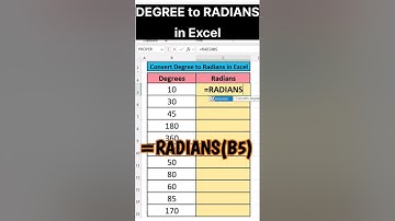 ExcelTrick😱#Convert Degree to Radians in Excel#excelformula#exceltips#excelshorts#exceltutorial