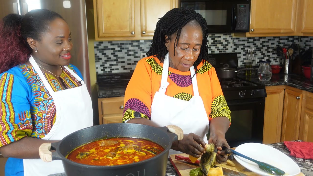 Grandma's authentic Palm nut Soup (Abenkwan). (SE02 EP01)