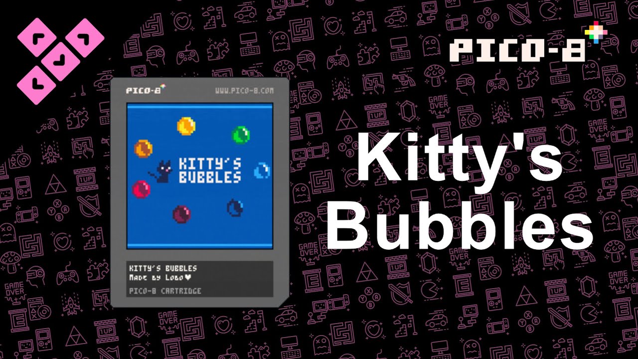 Kitty's Bubbles on Pico-8! | Bubble Shooting Puzzle Game