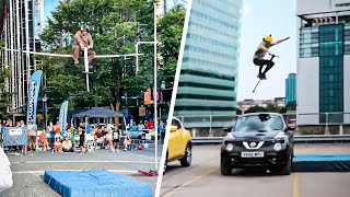 He made the highest jump ever on a POGOSTICK