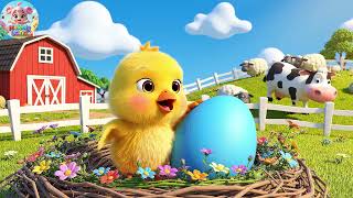 Peep Peep Chick Toy Who Rolled The Yellow Egg? Nursery Rhymes For Kids Baby