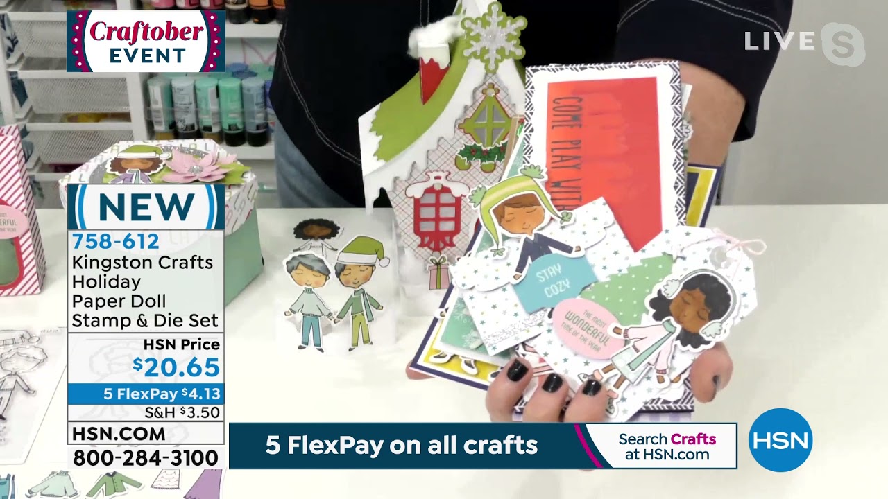 Kingston Crafts Holiday Paper Doll Stamp and Die Set YouTube