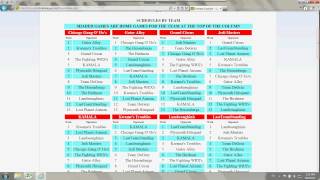 Fantasy Football Schedule Generation