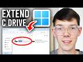 How To Extend C Drive On WIndows 11 - Free &amp; Easy