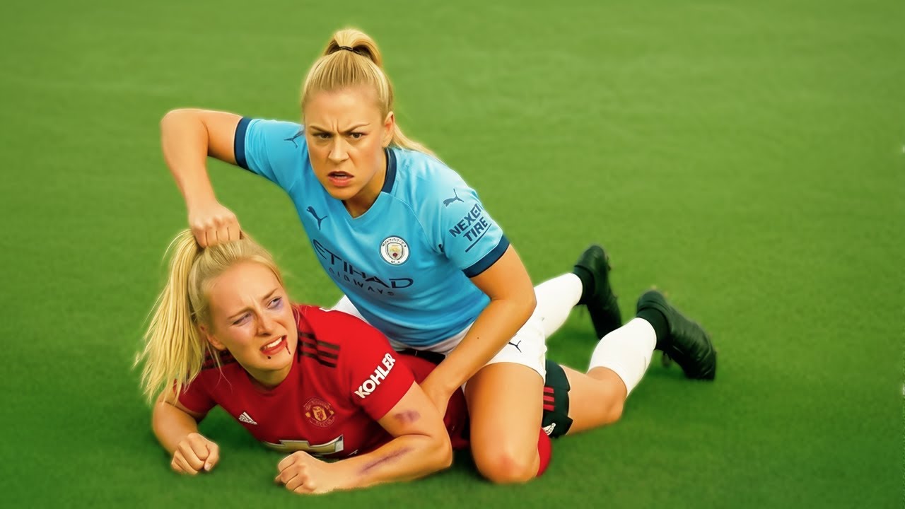 Жестокие фолы и грязные приемы в женском футболе