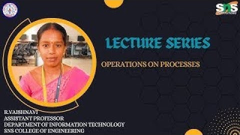 Operation on Process I R Vaishnavi, AP/IT I SNS INSTITUTIONS