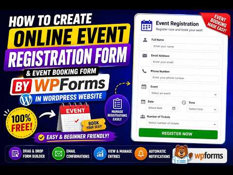 How to create online event registration form in wordpress website event booking form by wpforms