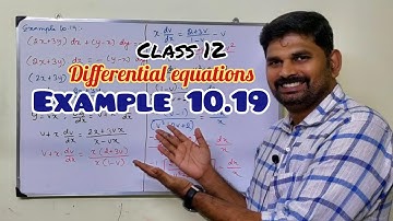 12th maths I Differential equations I example 10.19 I exclusive maths