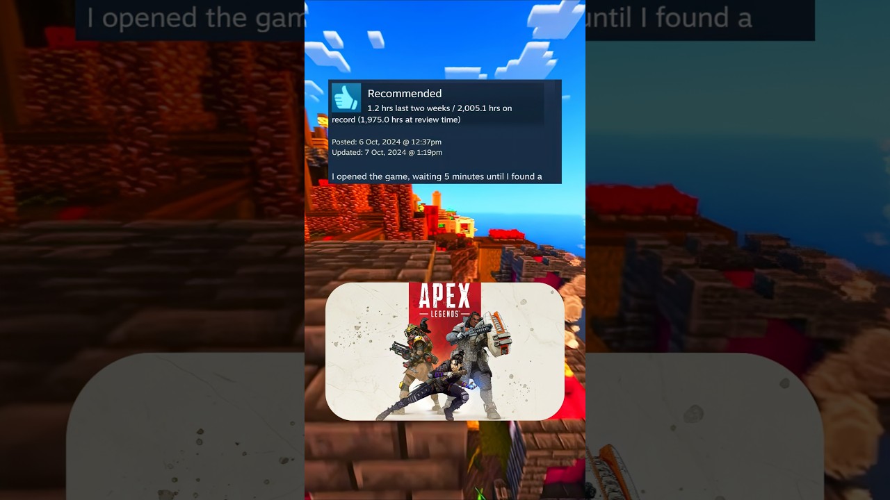 Reviews of APEX LEGENDS in steam