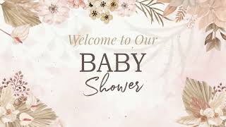 Boho Baby Shower Animated Background β Baby Shower Songs & Ambience | 1 Hour Screen Saver