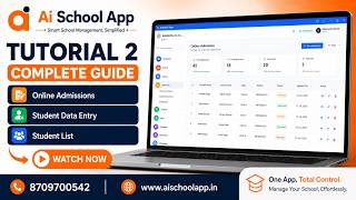Ai School App Tutorial 2 | Online Admission CRM & Student Management Complete Guide