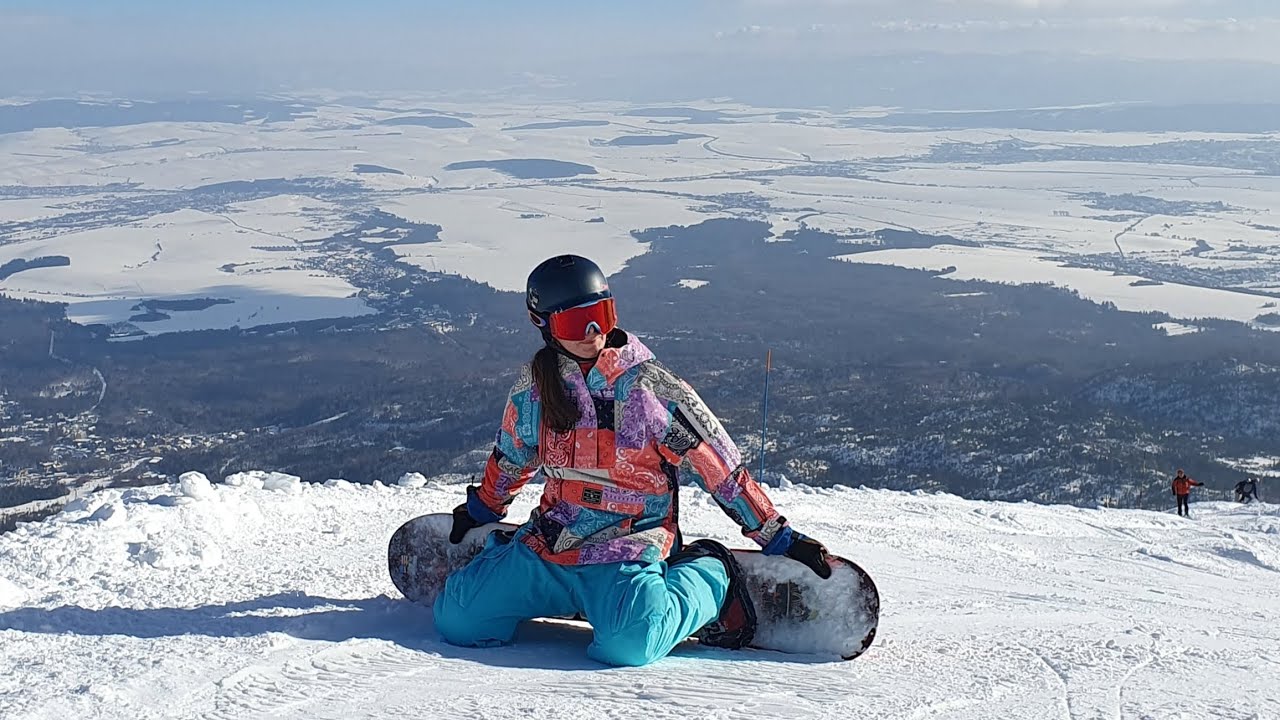Tatrzańska Łomnica 2023, trasa nr 5(Generál) i trasa nr 4(Čučoriedky východ) #slovakia #snowboard