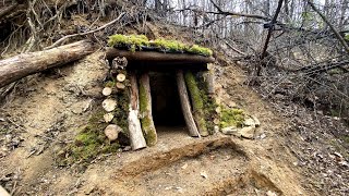 : Building an Underground Secret Bunker for Survival | Fireplace Made of Stone and Clay.