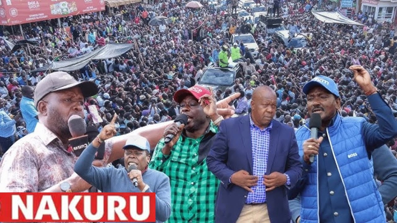 Live : Gachagua, Matiangi, Kalonzo,Wamalwa,Martha Karua Tours Nakuru County!!