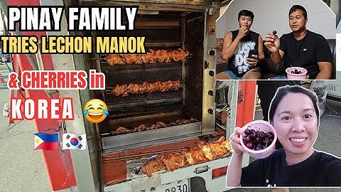 "Our First Taste of Lechon Manok & Cherries in Rural Korea | Pinay Family Food Adventure!"