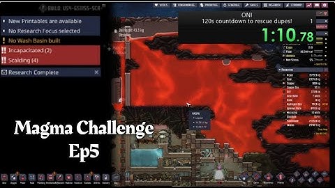 The Hardest Oxygen Not Included Challenge: I started on Magma Planet! Ep5