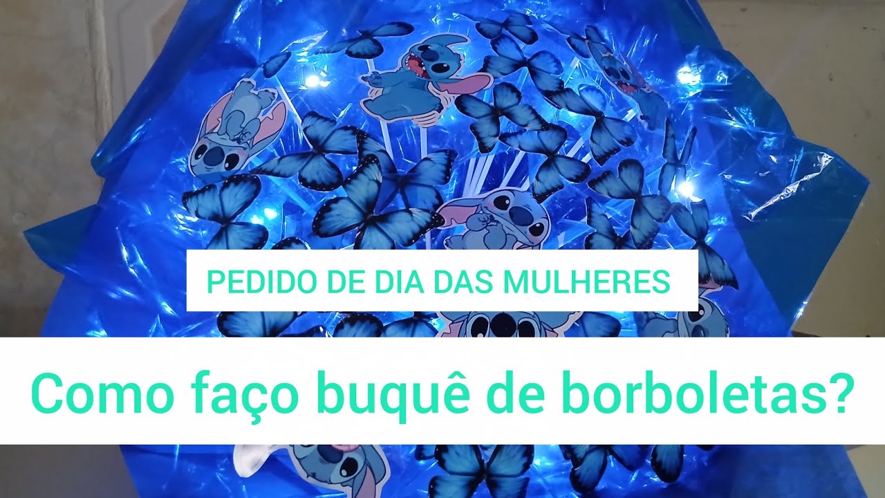 BUQUÊ DE BORBOLETA COM LED| PEDIDO DE DIA DAS MULHERES + SHOPEE