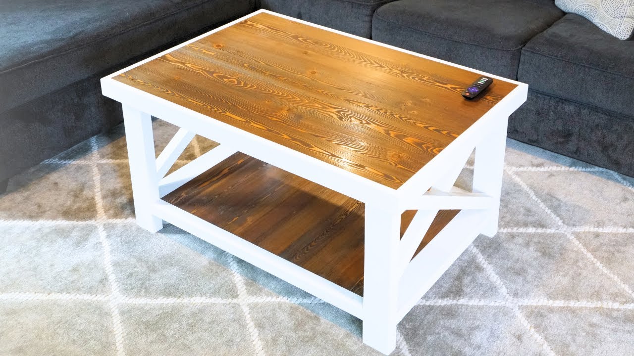 How to Build a Farmhouse Style Coffee Table YouTube