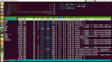 ubuntu 14.04 check your cpu and mem usage using htop 20feb2016