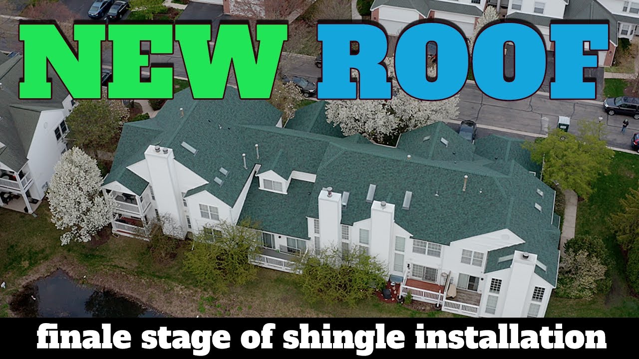 A NEW ROOF  -  finale stage of shingle installation I Roofing company Chicagoland