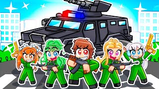 Having A MILITATY FAMILY In Roblox Driving Empire With MY CRAZY FAN GIRLS...