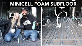 Diy Van Subfloor Insulation With Minicell Foam 2021 Ford Transit Van Build Conversion Ep 7