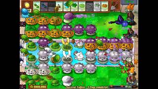 Plants vs Zombies - Survival Endless 1 - 8 Flags (Make No Sunflower Cobless Setup by Samen)