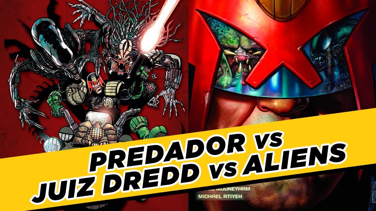 OS ENCONTROS DE PREDADOR E JUIZ DREDD E ALIENS