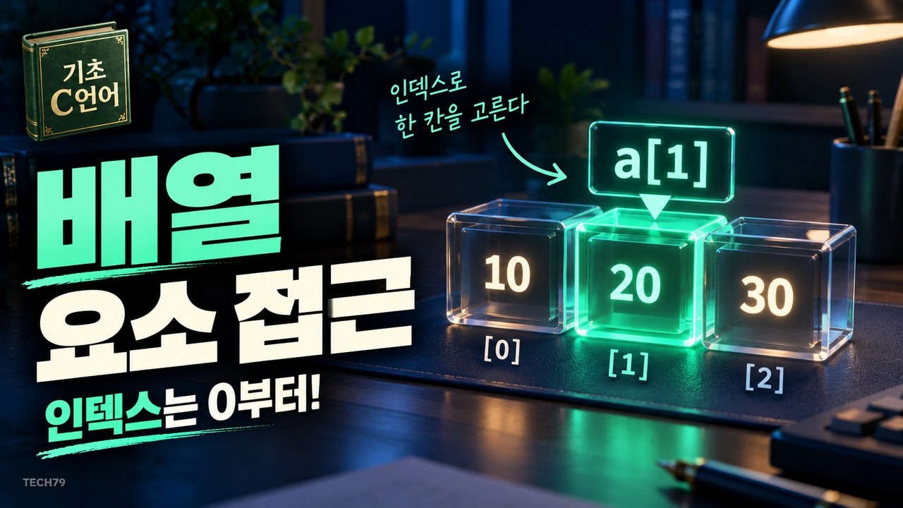 배열 요소의 접근 — 인덱스와 대괄호, 요소 값의 읽기·수정과 변수 인덱스