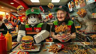 Roblox And Grandma Working At Burger King