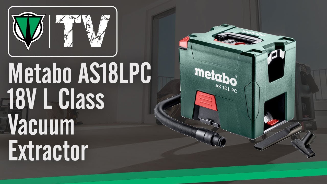 metabo-as18lpc-18v-l-class-vacuum-extractor-youtube