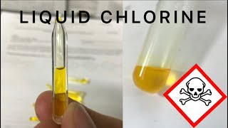 Making liquid chlorine gas and then ampouling it