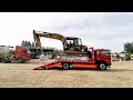 How the flatbed wrecker truck go transport excavators whatsapp 0086 13329899995